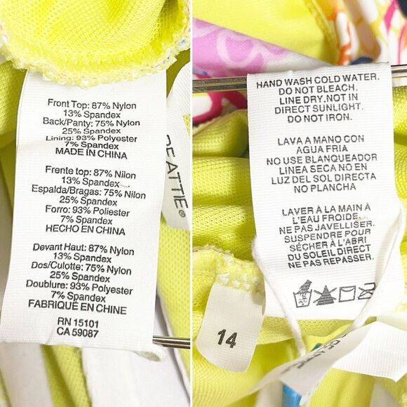 NWT Bleu Rod Beattie Fresh Picks One Piece Swimsuit Floral Underwire Size 14 NEW - Picture 13 of 15